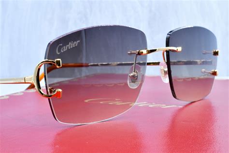 cartier big c glasses|cartier rimless wood frame glasses.